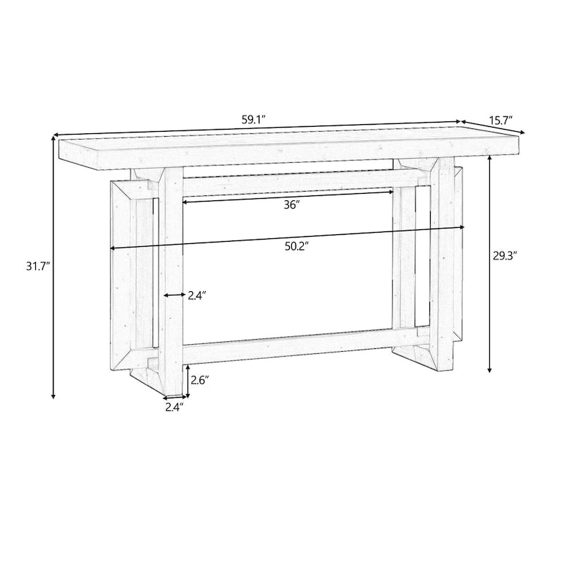 Console de couloir extra longue pour entrée