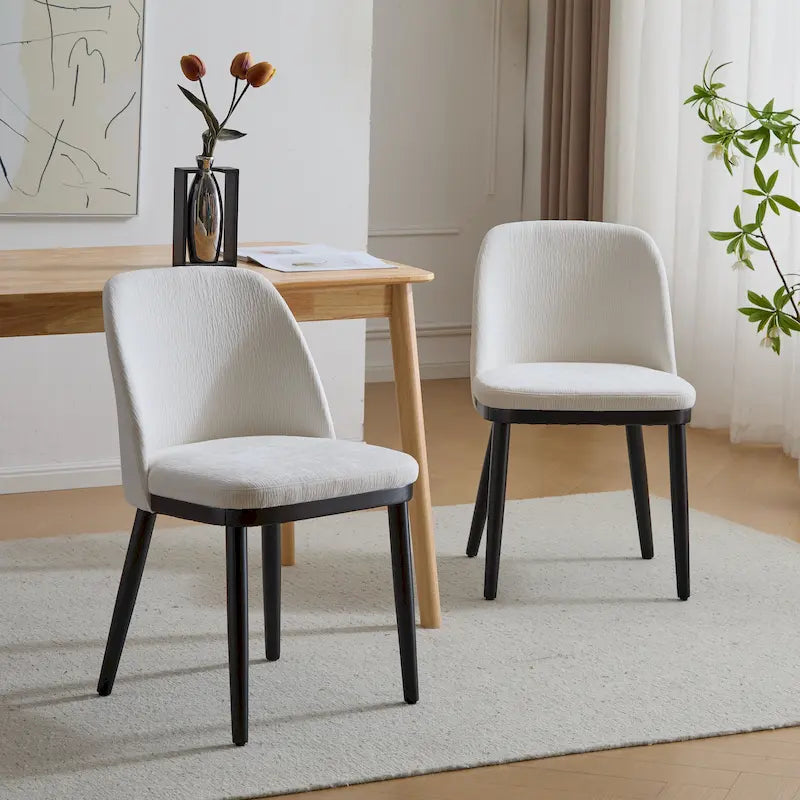 Chaises de salle à manger tapissées (lot de 2)