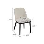 Chaises de salle à manger tapissées (lot de 2)