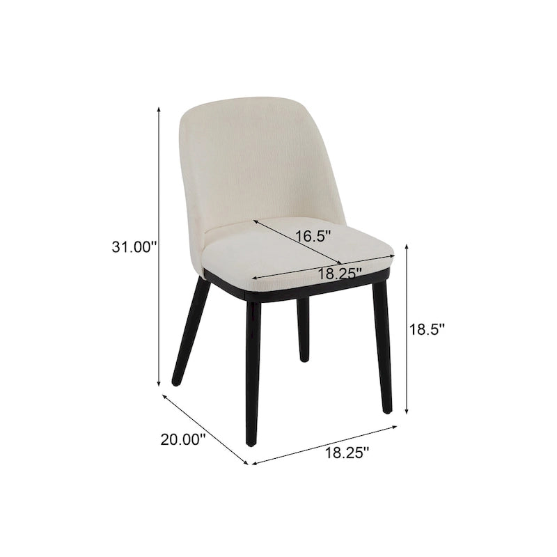 Chaises de salle à manger tapissées (lot de 2)