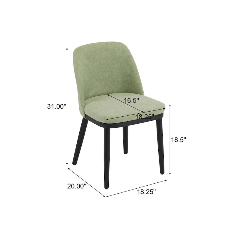 Chaises de salle à manger tapissées (lot de 2)