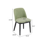 Chaises de salle à manger tapissées (lot de 2)