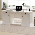 Bureau d'écriture de style Mid-Century avec huche et étagères ouvertes pour petits bureaux à domicile ou chambres