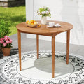 Table à Manger Ronde d'Extérieur pour 4 Personnes 91 cm Bois d'Acacia - Voir Détails