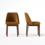 lot de 2 chaises d'appoint rembourrées avec pieds en bois, convenant pour la cuisine, la salle à manger et le bureau