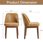 lot de 2 chaises d'appoint rembourrées avec pieds en bois, convenant pour la cuisine, la salle à manger et le bureau