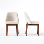 lot de 2 chaises d'appoint rembourrées avec pieds en bois, convenant pour la cuisine, la salle à manger et le bureau