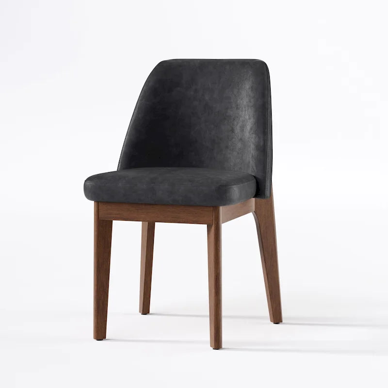 lot de 2 chaises d'appoint rembourrées avec pieds en bois, convenant pour la cuisine, la salle à manger et le bureau
