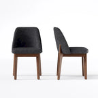 lot de 2 chaises d'appoint rembourrées avec pieds en bois, convenant pour la cuisine, la salle à manger et le bureau