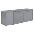  Murphy Bed with Rotating Desk and Shelves - Pine Wood and MDF Space-Saving Design