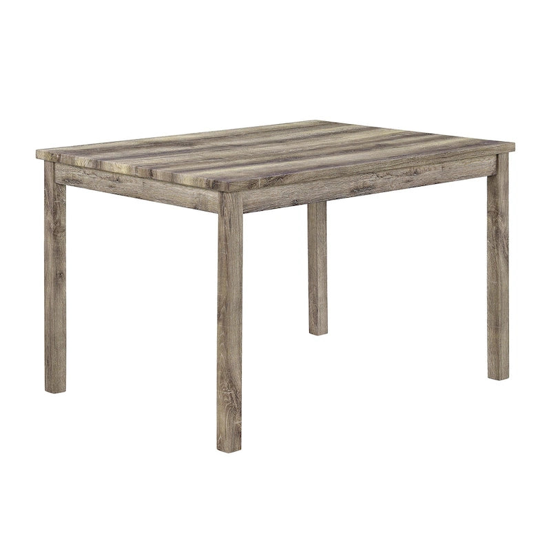 Ensemble de salle à manger rustique 5 pièces avec table rectangulaire compacte et 4 chaises rembourrées