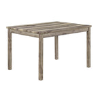 Ensemble de salle à manger rustique 5 pièces avec table rectangulaire compacte et 4 chaises rembourrées