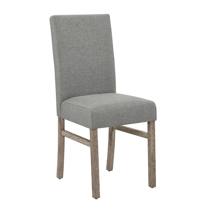 Ensemble de salle à manger rustique 5 pièces avec table rectangulaire compacte et 4 chaises rembourrées