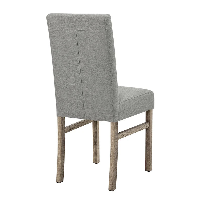Ensemble de salle à manger rustique 5 pièces avec table rectangulaire compacte et 4 chaises rembourrées