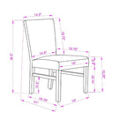 Ensemble de salle à manger rustique 5 pièces avec table rectangulaire compacte et 4 chaises rembourrées
