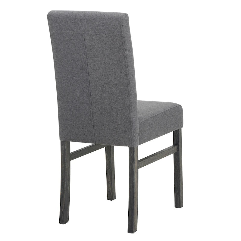 Ensemble de salle à manger rustique 5 pièces avec table rectangulaire compacte et 4 chaises rembourrées