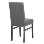 Ensemble de salle à manger rustique 5 pièces avec table rectangulaire compacte et 4 chaises rembourrées