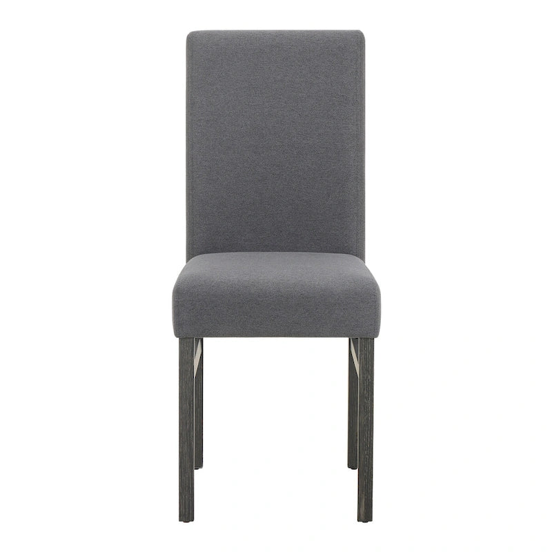 Ensemble de salle à manger rustique 5 pièces avec table rectangulaire compacte et 4 chaises rembourrées
