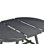 Ensemble de salle à manger 5 pièces en bois avec table ronde extensible et 4 chaises
