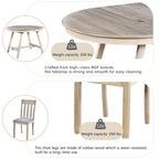 Ensemble de salle à manger 5 pièces en bois avec table ronde extensible et 4 chaises