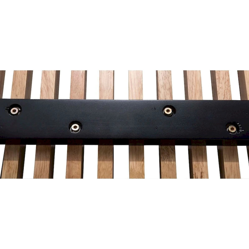 Banc d'entrée en bois naturel de 48 po à plateforme rectangulaire, design moderne à lattes pour salon, maison et bureau