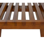 Banc d'entrée en bois naturel de 48 po à plateforme rectangulaire, design moderne à lattes pour salon, maison et bureau