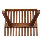 Banc d'entrée en bois naturel de 48 po à plateforme rectangulaire, design moderne à lattes pour salon, maison et bureau