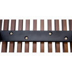 Banc d'entrée en bois naturel de 48 po à plateforme rectangulaire, design moderne à lattes pour salon, maison et bureau