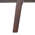 Banc d'entrée en bois naturel de 48 po à plateforme rectangulaire, design moderne à lattes pour salon, maison et bureau