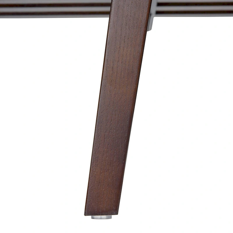 Banc d'entrée en bois naturel de 48 po à plateforme rectangulaire, design moderne à lattes pour salon, maison et bureau