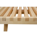 Banc d'entrée en bois naturel de 48 po à plateforme rectangulaire, design moderne à lattes pour salon, maison et bureau
