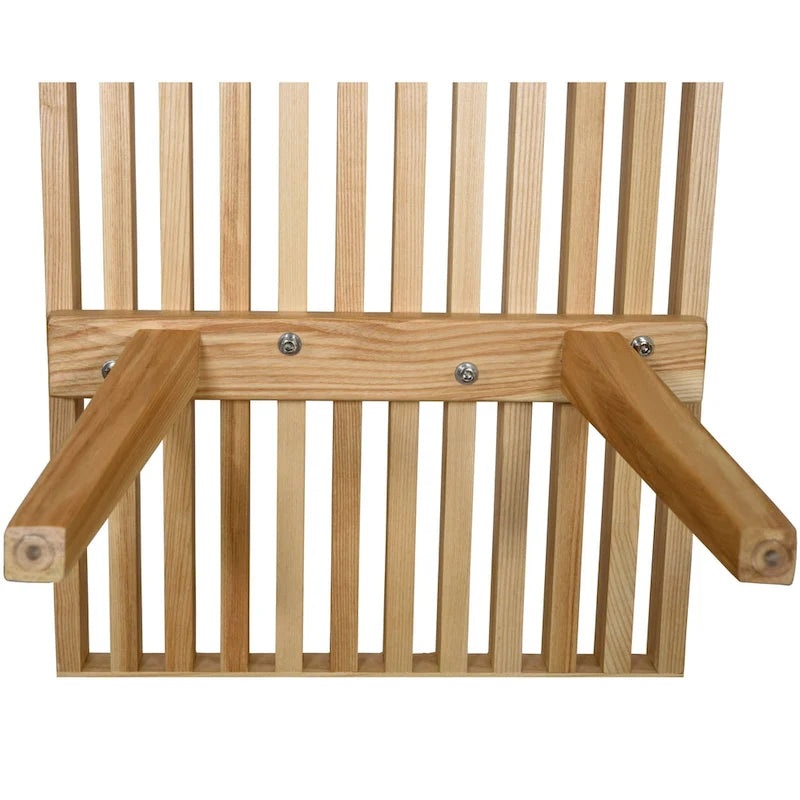 Banc d'entrée en bois naturel de 48 po à plateforme rectangulaire, design moderne à lattes pour salon, maison et bureau
