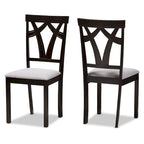 Lot de chaises de salle à manger en tissu contemporain