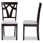 Lot de chaises de salle à manger en tissu contemporain