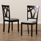 Lot de chaises de salle à manger en tissu contemporain