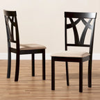 Lot de chaises de salle à manger en tissu contemporain