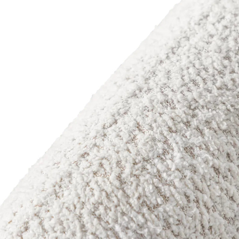 Canapé en Boucle Moderne à Accoudoirs Courbés avec Assise Style Rein et Pieds Ronds en Bois