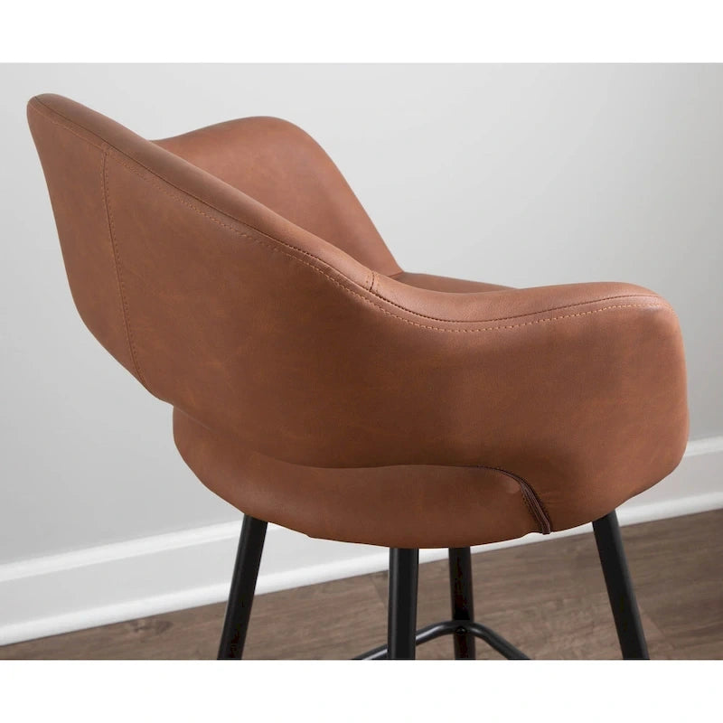Tabourets de bar en similicuir (Lot de 2) - S.O.