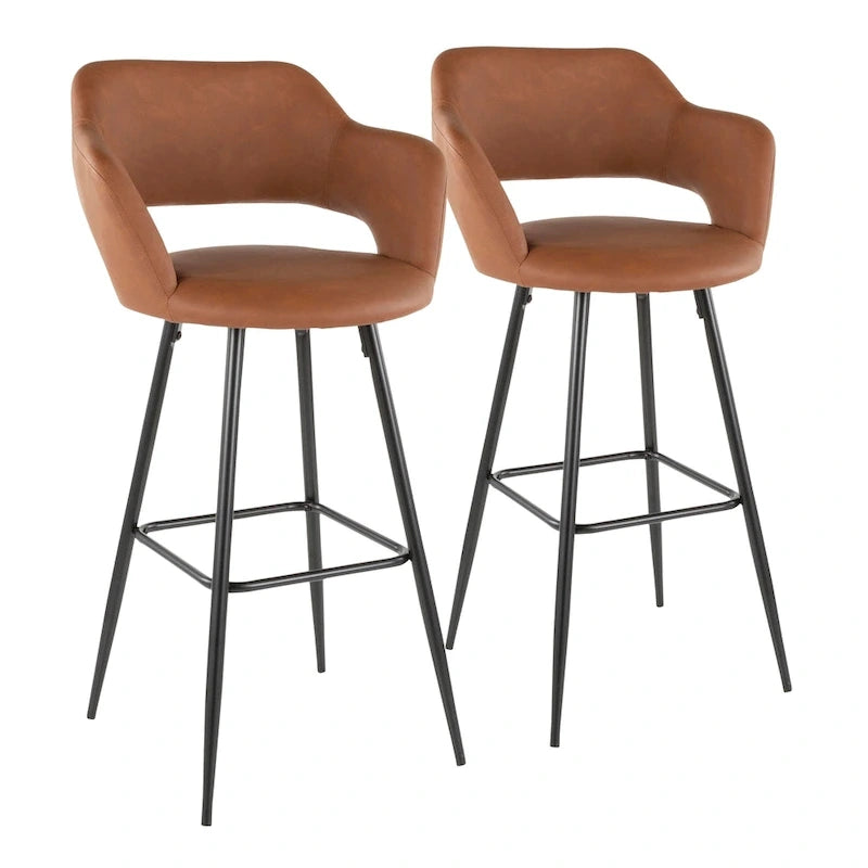 Tabourets de bar en similicuir (Lot de 2) - S.O.
