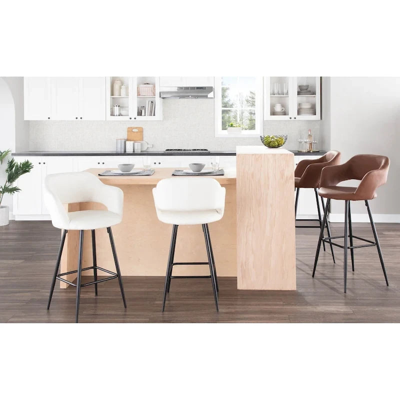 Tabourets de bar en similicuir (Lot de 2) - S.O.