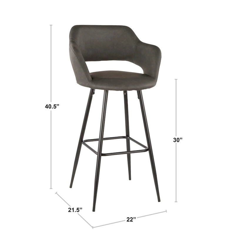 Tabourets de bar en similicuir (Lot de 2) - S.O.