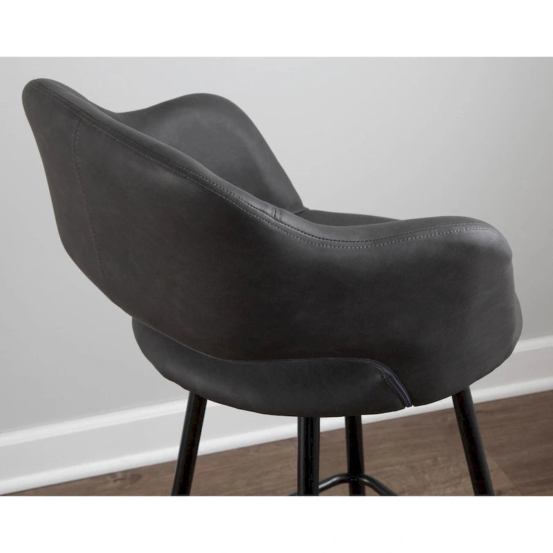 Tabourets de bar en similicuir (Lot de 2) - S.O.