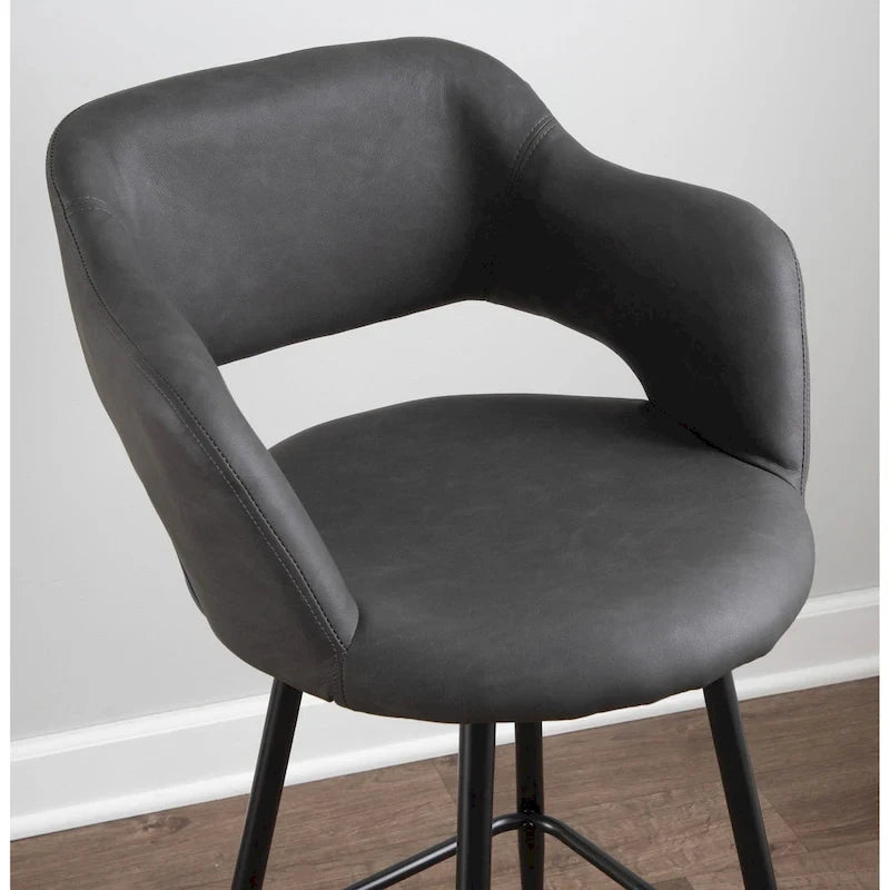 Tabourets de bar en similicuir (Lot de 2) - S.O.