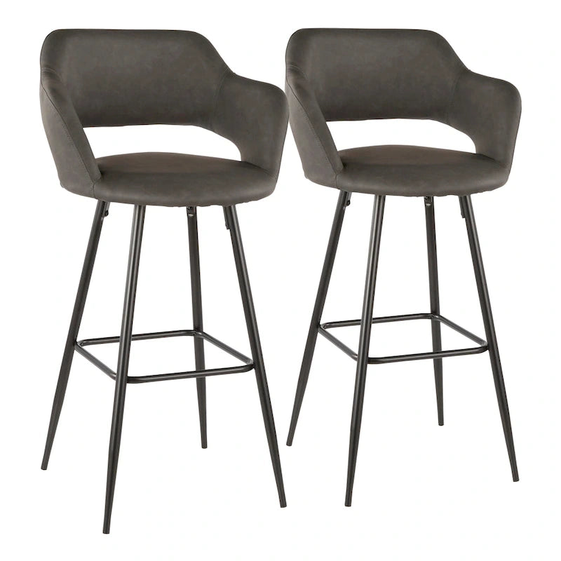 Tabourets de bar en similicuir (Lot de 2) - S.O.