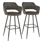 Tabourets de bar en similicuir (Lot de 2) - S.O.