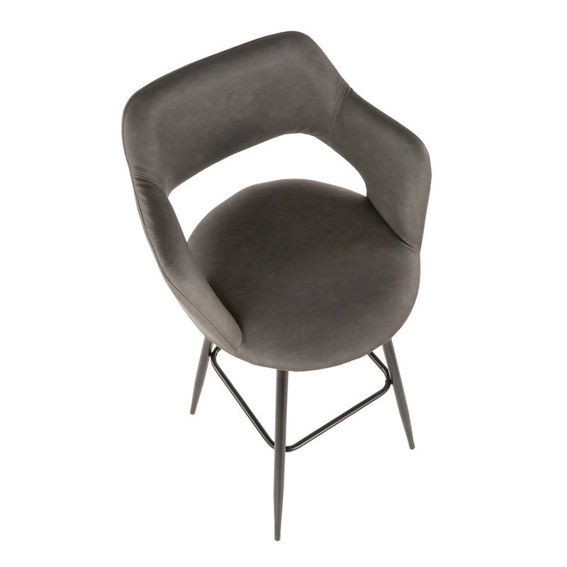 Tabourets de bar en similicuir (Lot de 2) - S.O.