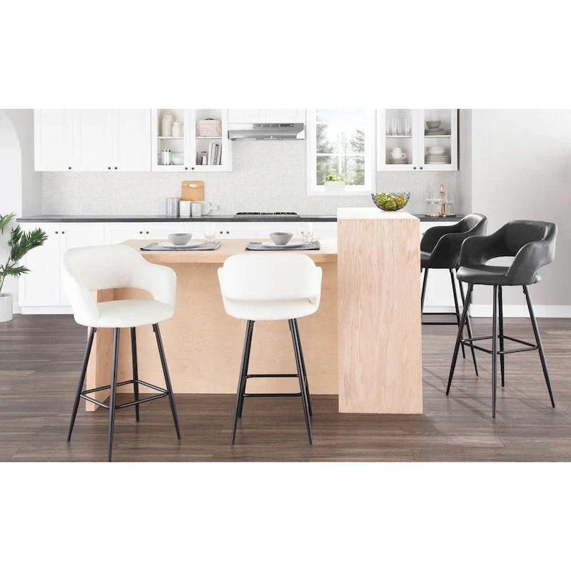 Tabourets de bar en similicuir (Lot de 2) - S.O.
