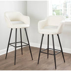 Tabourets de bar en similicuir (Lot de 2) - S.O.