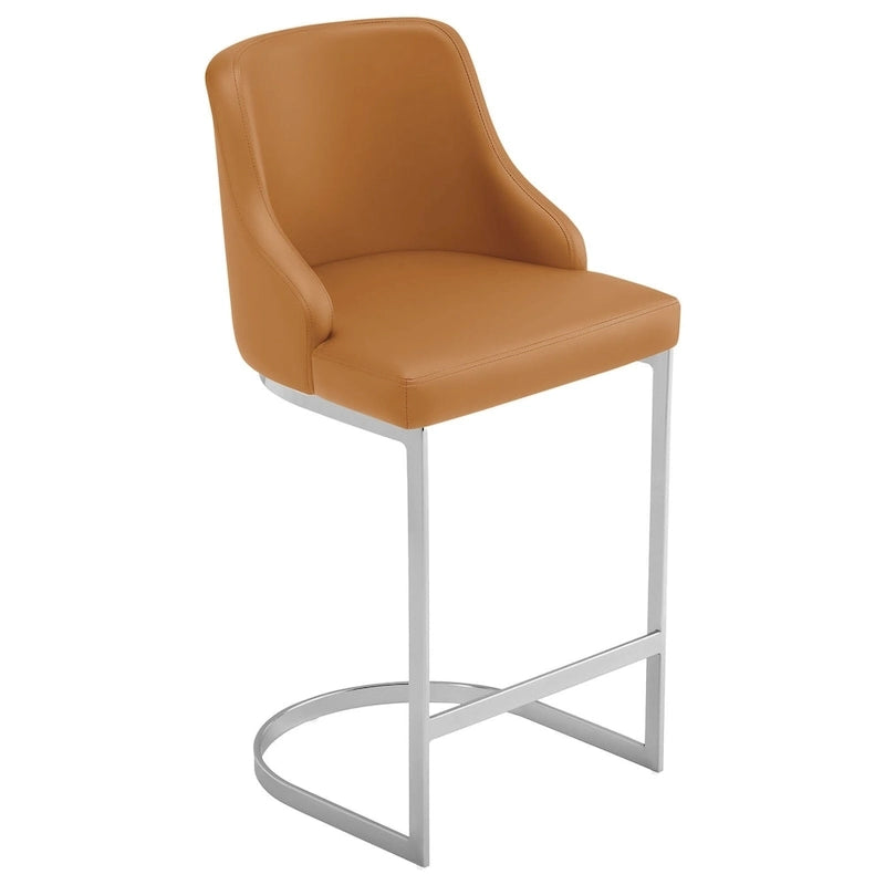Tabouret de bar en velours/similicuir, lot de 3 tabourets de hauteur comptoir - 48 cm L x 52 cm P x 93 cm H