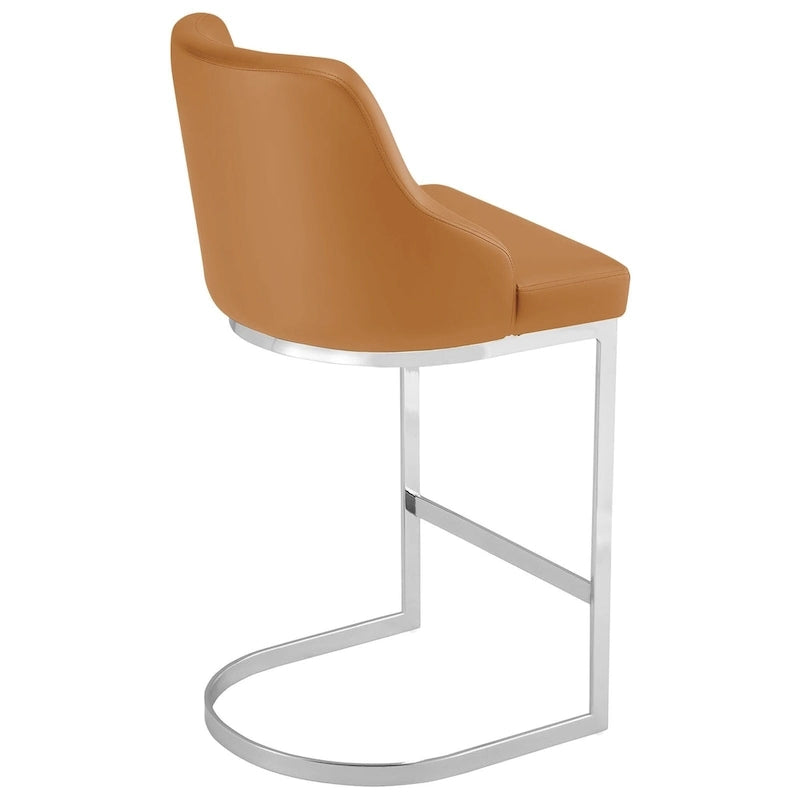 Tabouret de bar en velours/similicuir, lot de 3 tabourets de hauteur comptoir - 48 cm L x 52 cm P x 93 cm H